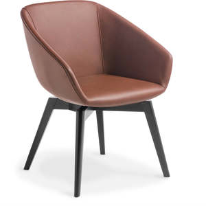 Visitor Hospitality Meeting Breakout Seating: EDEN Barker Timber Base Chair