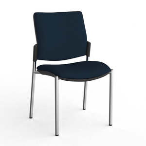 Visitor Hospitality Meeting Breakout Seating: KNIGHT GROUP Vision Chrome - Fabric Visitor Chair