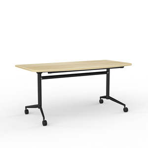 Board Meeting Room Tables: KNIGHT GROUP Team Flip Table 1600L - D SHAPE