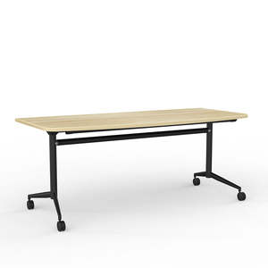Board Meeting Room Tables: KNIGHT GROUP Team Flip Table 1800L - D Shape
