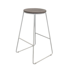 Product Hire: Bar Stool - White Metal - Dobsons Marquee & Party Hire