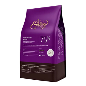 Products: EMBASSY Continental Blend Dark Couverture Chocolate 75% (4 x 2.5kg) Doea Dwipa Chocolate Supplier New Zealand