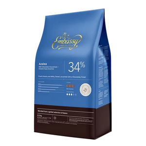 Products: EMBASSY Azalea Milk Couverture Chocolate 34% (4 x 2.5kg) Doea Dwipa Chocolate Supplier New Zealand