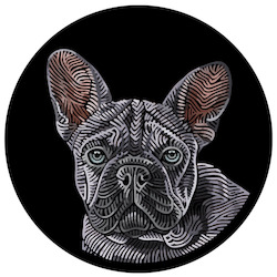 The Doggieology Pack: Doggieology Art - Lavender French Bulldog