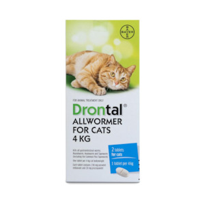 Drontal All Wormer For 4kg Cats 2 tablets