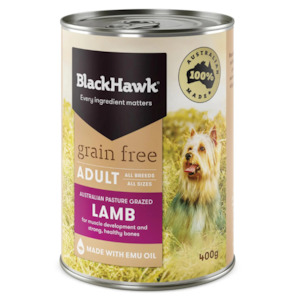Black Hawk Dog Food: Black Hawk Adult Grain Free Wet Dog Food Lamb 400g
