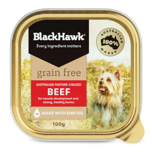 Black Hawk Adult Grain Free Wet Dog Food Beef 100g