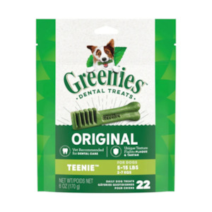 Greenies Original Teenie Natural Dental Care Dog Treats, 170g (22 Treats)