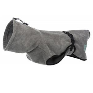 Dog Grooming Tools: Bathrobe for Dogs Grey Small - 40cm