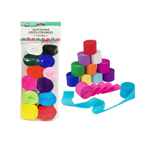 Products: Crepe Streamers 2.5cm X 10m Mixed 12pcs - Dollar Mart $2 And More