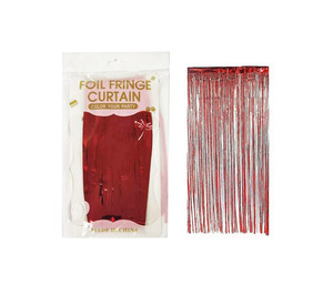 Products: Foil Curtain 1x2m Red Tinsel Door Curtain - Dollar Mart $2 And More