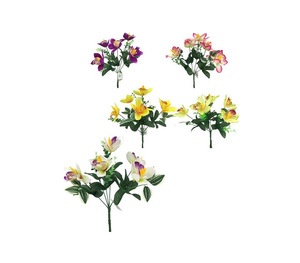 Products: Artificial Cattleya 5 Heads Assorted - Dollar Mart And More