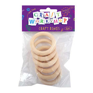 Shmick Natural Kraft Partyware: Craft Natural Rings 5cm 6pc