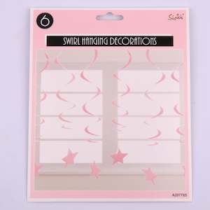 Luxe Pink: PInk swirl hanging decorations