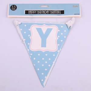 Happy Birthday Bunting in Blue