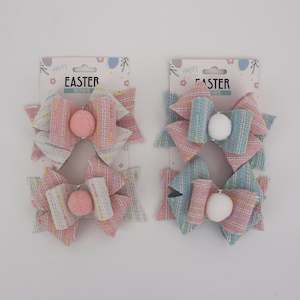 2pk Hair Bows 13x6cm
