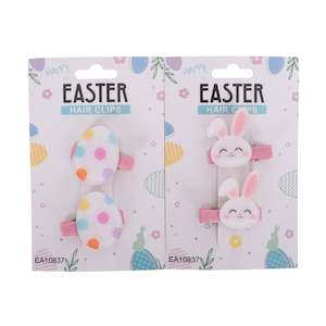 Hair Accessories: 2pk Easter Hair Clip Bunny & Eggs