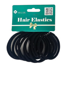 Hair Accessories: 12pc Hair Elastics Black