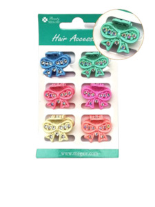 2.5cm 6pc Hairclaws Diamonte