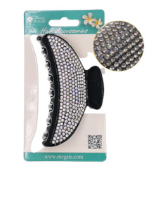 Hair Accessories: Hair Claw 8.5cm Black w/Diamonte