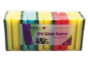 Cleaning: Grip Sponge Scourer Oks 5pc