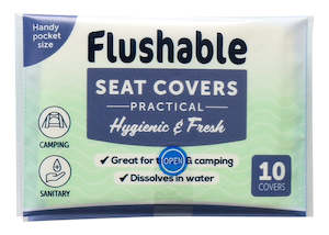 Cleaning: FLUSHABLE TOILET SEAT COVER 10pk