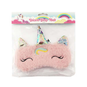 Eye Mask Unicorn Pink Plush