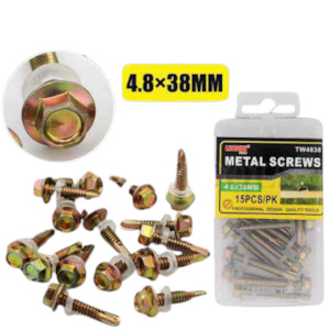 Hardware And Gardening: Screws Metal 4.8x38mm 15pc
