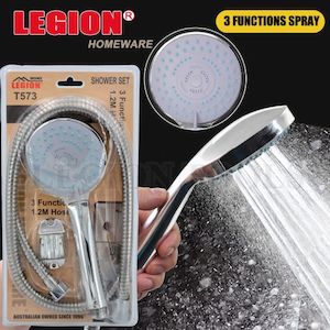 Hardware And Gardening: 3 Function Shower Set w/hose 1.2m