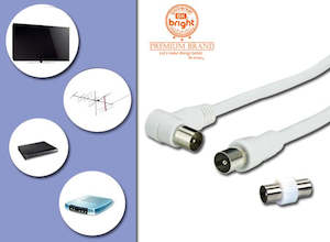 TV ANTENNA CABLE 5M W/JOINER