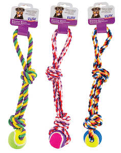 DOG ROPE W/BALL 45cm