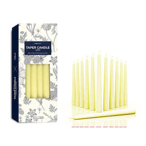 Candles And Incense: Taper Candle Unscented Ivory 25cmx12pk