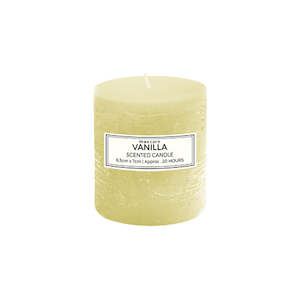 Candles And Incense: Rustic Vanilla Scented Candle 6.3x7cm Ivory
