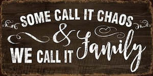Plaques: Wall Art on MDF Family Chaos 30x60cm
