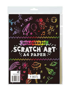 HOLOGRAPHIC SCRATCH PAPER A4 4PK
