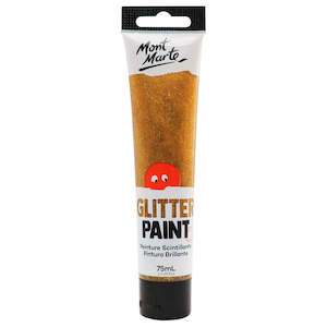 Art Supplies: MM Glitter Paint 75ml Gold