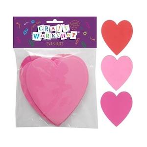 Craft EVA Heart 10.3x11.5cm 12pc