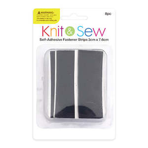 Sewing And Haberdashery: Self-Adhsv Strip Black 8pc 76mm