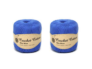 Sewing And Haberdashery: Crochet Cotton 50g 3.25mm Sky Blue