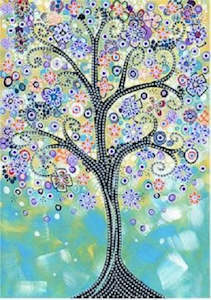 Diamond Art: Rhinestone Diamond Art Tree 30x40cm
