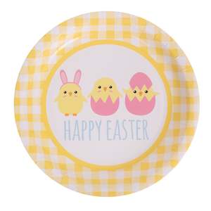 Easter: 20pk Yellow Chick Plates 23cm