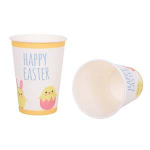 20pk Yellow Chick Easter Paper Cups 266ml