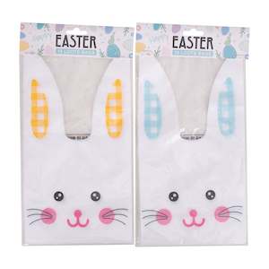 Easter: 10pk Bunny Ear Loot Bag 14x22cm