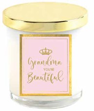 Mothers Day: Grandma You're Beautiful Candle