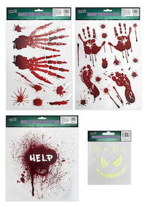 HALLOWEEN WINDOW STICKER ASST