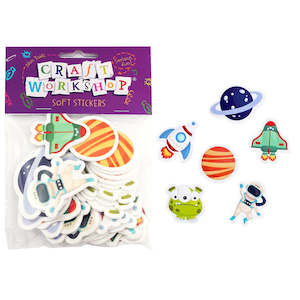 Stickers: Craft Soft Sticker Outer Space 30pc
