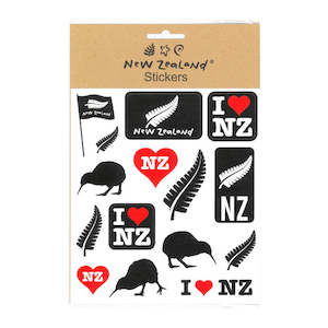 Stickers: Stickers NZ I love NZ 15x17cm