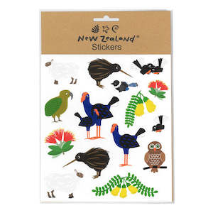Stickers: Stickers NZ Animals + Flora 15x17cm