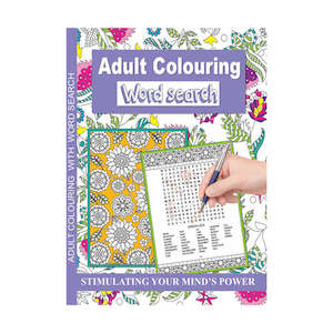 Books: Word Search + Colouring Book 208pg