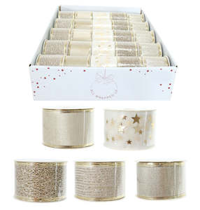 Ribbon: Ribbon 50mm X 2.7m Champagne